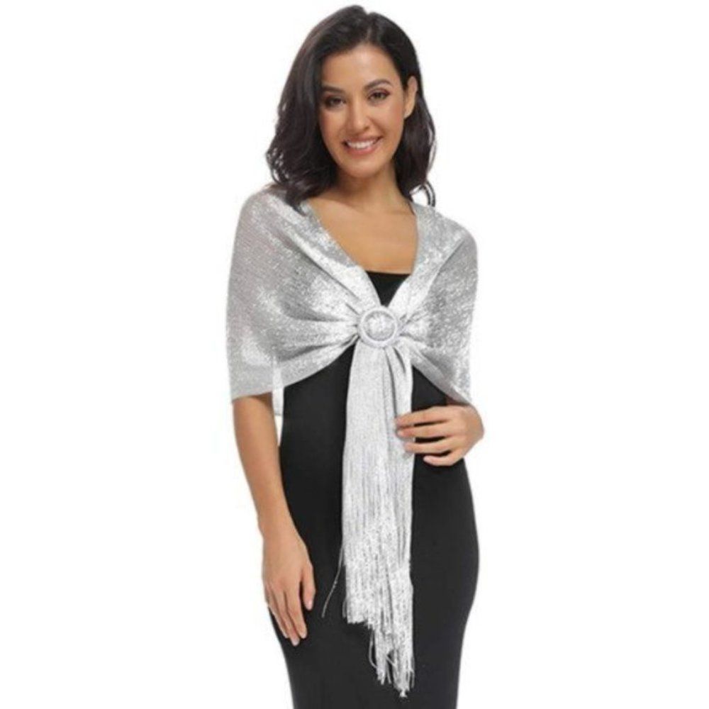 Sparkling Metallic Shawls And Wraps